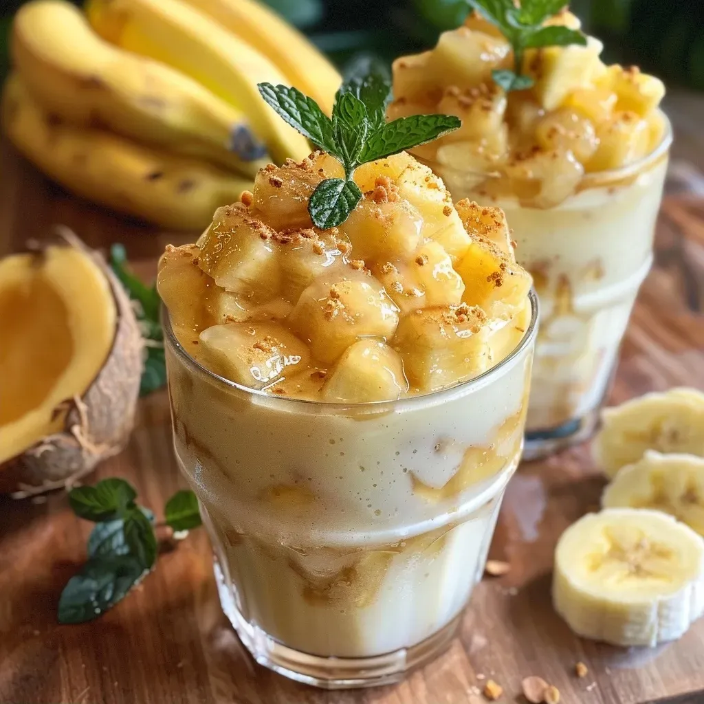 ['Mousse de abacaxi saudável em um recipiente, com pedaços de fruta visíveis.', 'Close de mousse de abacaxi, destacando sua textura cremosa e ingredientes frescos.', 'Mousse de abacaxi ensaiada, mostrando pedaços de abacaxi e a consistência leve.', 'Porção de mousse de abacaxi saudável, com abacaxi e bananas congeladas na mistura.']