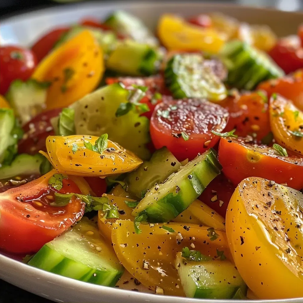 ['Salada colorida com grão de bico e abacate.', 'Close de salada de grão de bico com abacate e vegetais frescos.', 'Prato de salada de grão de bico com abacate e tomates cherry.', 'Salada fresca de grão de bico e abacate em um prato.']