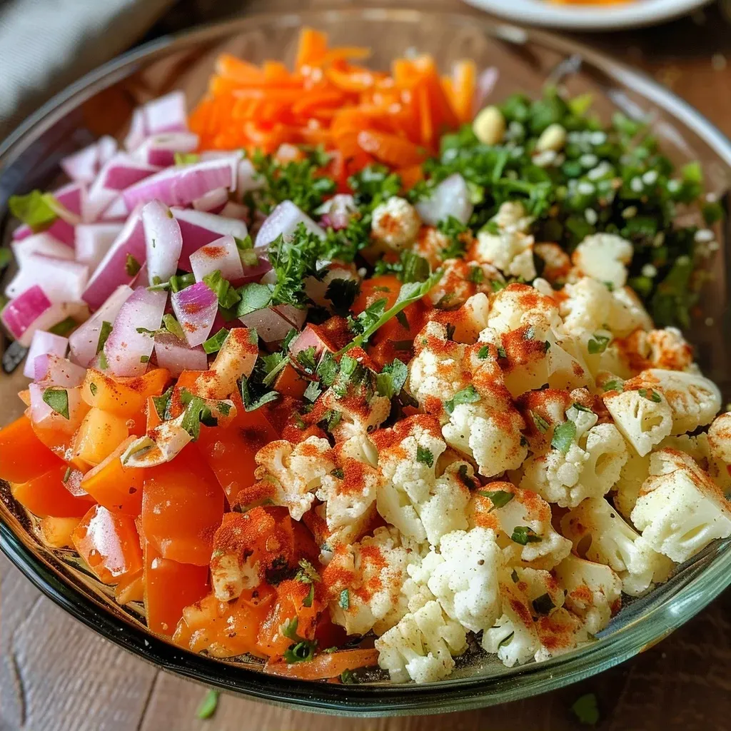 ['Salada colorida de manga e grão-de-bico com ingredientes frescos.', 'Close up de uma salada com manga, grão-de-bico, cebola roxa e temperos.', 'Salada de manga fatiada e grão-de-bico com ervas frescas.', 'Prato de salada vibrante com manga, grão-de-bico e pimenta biquinho.']