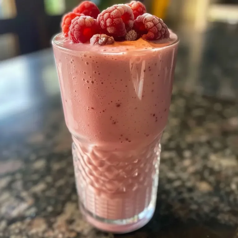 ['Close-up de um smoothie de framboesa cremoso em um copo.', 'Bebida de smoothie de framboesa com frutas e ingredientes frescos ao lado.', 'Vista lateral de um delicioso smoothie de framboesa em um copo transparente.', 'Imagem de um smoothie de framboesa decorado com framboesas frescas.']