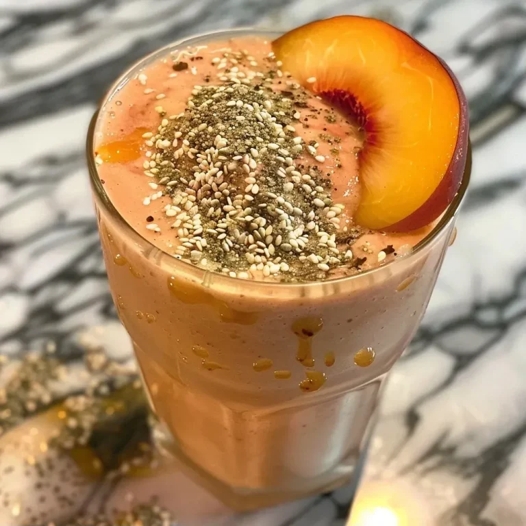 ['Smoothie de pêssego cremoso com textura suave.', 'Delicioso smoothie de pêssego em copo transparente.', 'Close-up de um smoothie de pêssego fresco e saudável.', 'Copo de smoothie de pêssego com ingredientes visíveis.']