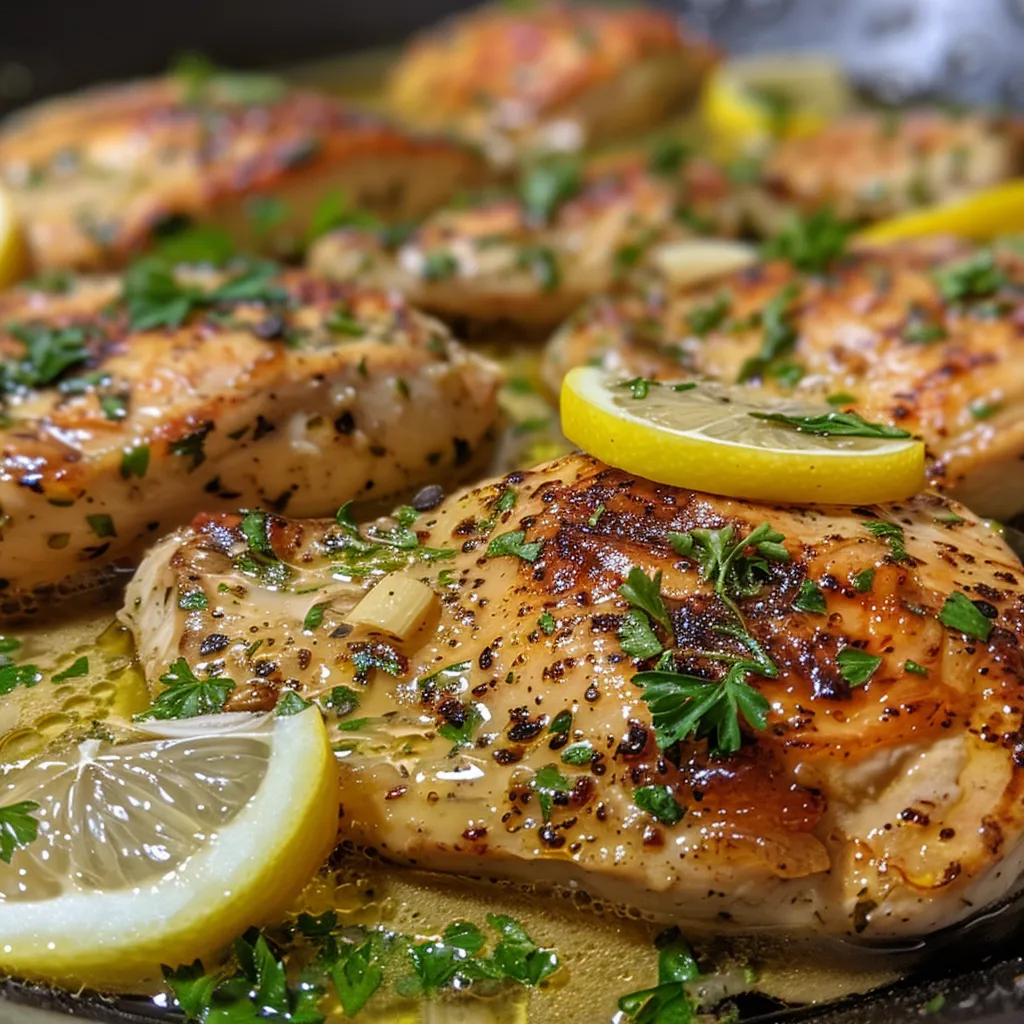 ['Peito de frango grelhado com molho de iogurte grego.', 'Frango marinado em iogurte grego, com ervas e alho.', 'Prato de frango grego com iogurte, decorado com ervas frescas.', 'Peito de frango suculento coberto com molho de iogurte.']