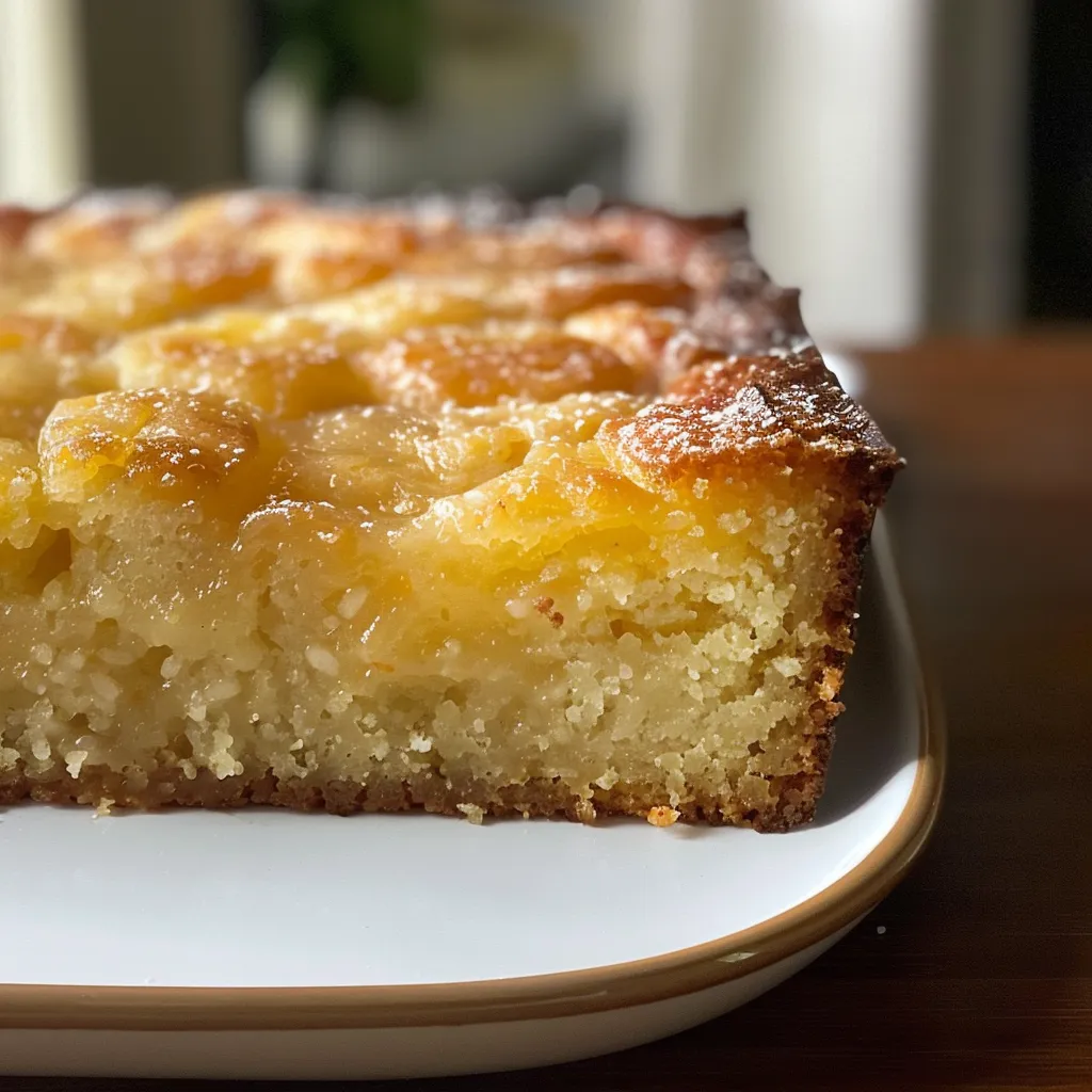 ['Bolo de ameixa simples fatiado, exibindo a textura e os pedaços de fruta.', 'Bolo de ameixa sem trigo em um prato, com fatias expostas ao lado.', 'Close de um bolo de ameixa, destacando a umidade e a crocância da cobertura.', 'Porção de bolo de ameixa simples, mostrando a mistura de farinhas e ameixas.']