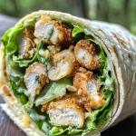 ['Wrap de frango Caesar recheado com alface, parmesão e molho.', 'Close-up de um wrap de frango Caesar com ingredientes frescos.', 'Wrap de frango Caesar apresentado de lado, mostrando seu recheio.', 'Delicioso wrap de frango Caesar com pedaços crocantes.']