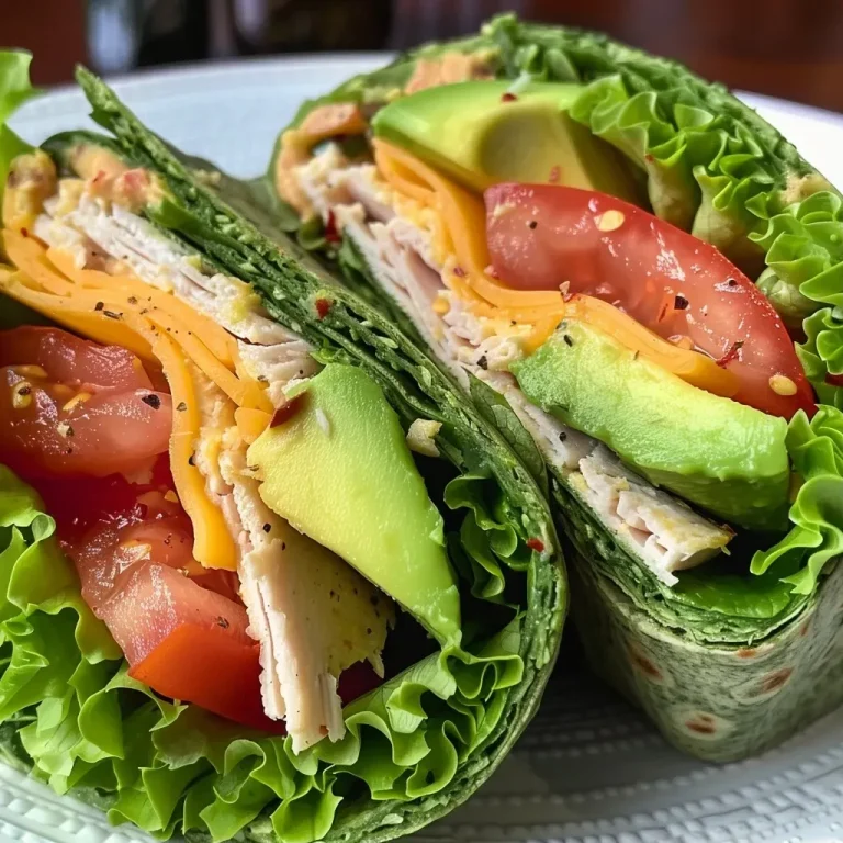 ['Wraps de peru com espinafre, recheados com ingredientes frescos.', 'Close-up de um wrap de peru e espinafre, mostrando suas camadas.', 'Wraps saudáveis com peru, espinafre e vegetais coloridos.', 'Aperitivo leve, com wraps de espinafre recheados de peru e abacate.']