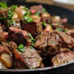 ['Prato de carne assada suculenta, com vegetais frescos ao redor.', 'Close-up de carne assada na panela, com temperos visíveis.', 'Fatias de carne assada suculenta apresentadas em uma panela.', 'Carne assada com cebolas e cenouras, pronta para servir.']