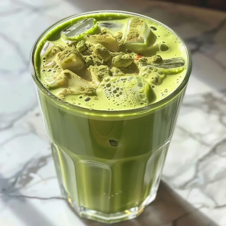 ['Iced Matcha Latte em um copo com gelo e espuma de baunilha.', 'Close-up de um Iced Matcha Latte com purê de morango.', 'Iced Matcha Latte servido com cubos de gelo e detalhes de espuma.', 'Bebida verde refrescante com matcha e creme espumoso.']