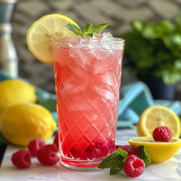 ['Copo de limonada rosa caseira com fatias de limão e gelo.', 'Close-up de limonada rosa em um copo, decorada com folhas de hortelã.', 'Limonada rosa refrescante servida em um copo alto, com gelo e frutas.', 'Vista lateral de uma bebida rosa, com limões e gelo ao redor.']