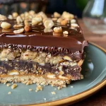 ['Torta Snickers vista lateral, com camadas de chocolate e amendoim.', 'Close-up de uma torta Snickers, mostrando sua textura cremosa e ingredientes.', 'Torta Snickers com pedaços de amendoim e chocolate, vista de lado.', 'Fatia de Torta Snickers destacando suas camadas e recheio.']