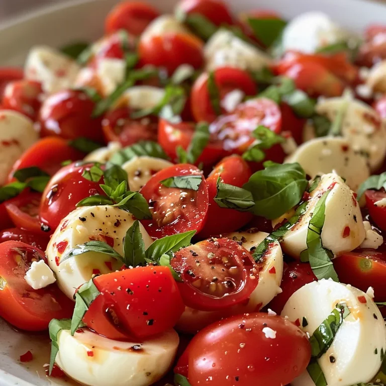 ['Salada Caprese com tomates cereja e mozzarella.', 'Close de salada Caprese com ingredientes frescos.', 'Prato de salada Caprese com tomates e manjericão.', 'Salada Caprese colorida e apetitosamente disposta.']