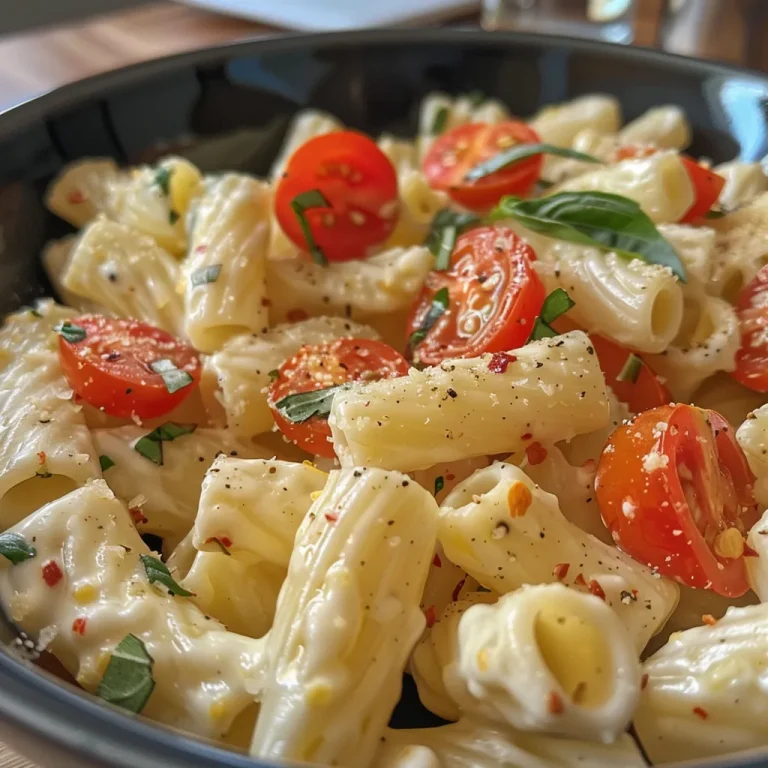 ['Prato de macarrão ao forno cremoso com queijo Boursin e tomates.', 'Close-up de pasta cremosa com queijo Boursin e ervas.', 'Macarrão com queijo Boursin, tomates e alho assados.', 'Porção de pasta ao gratin com queijo Boursin e temperos.']