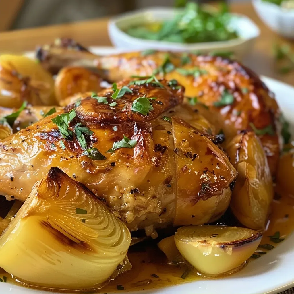 Peito de frango suculento com molho cremoso de cogumelos.