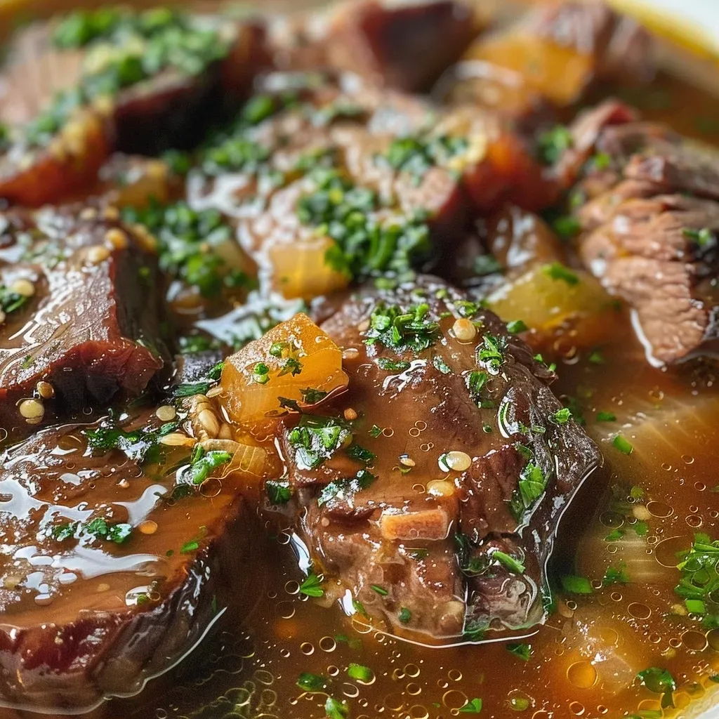 Costela de beef suculenta em primeiro plano.