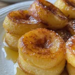 ['Rolinho de canela de batata-doce com recheio suculento.', 'Close de rolinho de canela feito com batata-doce.', 'Rolinho de canela decorado, mostrando recheio de canela.', 'Rolinho de batata-doce, com aparência deliciosa e apetitosa.']