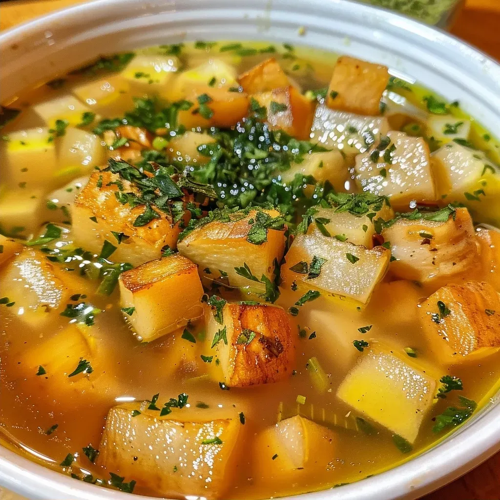 Sopa de abóbora cremosa com gengibre em um bowl.